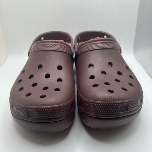 CROCS CLASSIC PLATFORM LINED CLOG MAROON WOMENS 8 - NEW - Picture 2 of 7